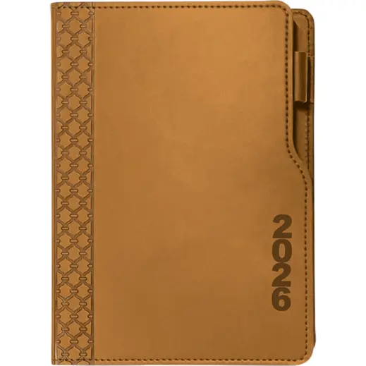 2026 Executive Cut Away A4 Diary Khaki Front